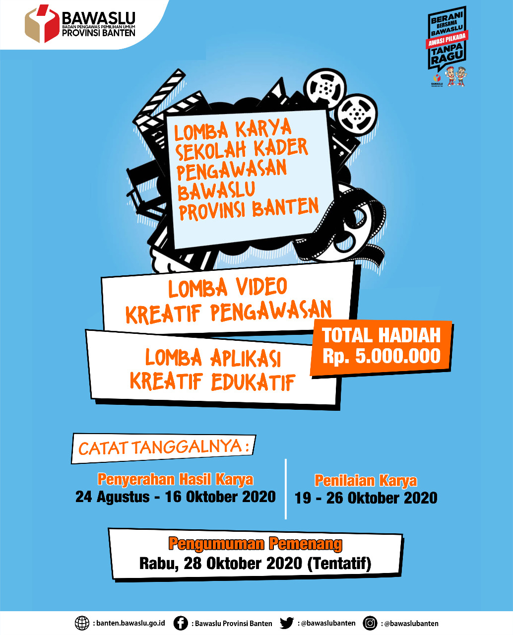 Usai Inaugurasi Bawaslu Banten Gelar Lomba Karya SKPP