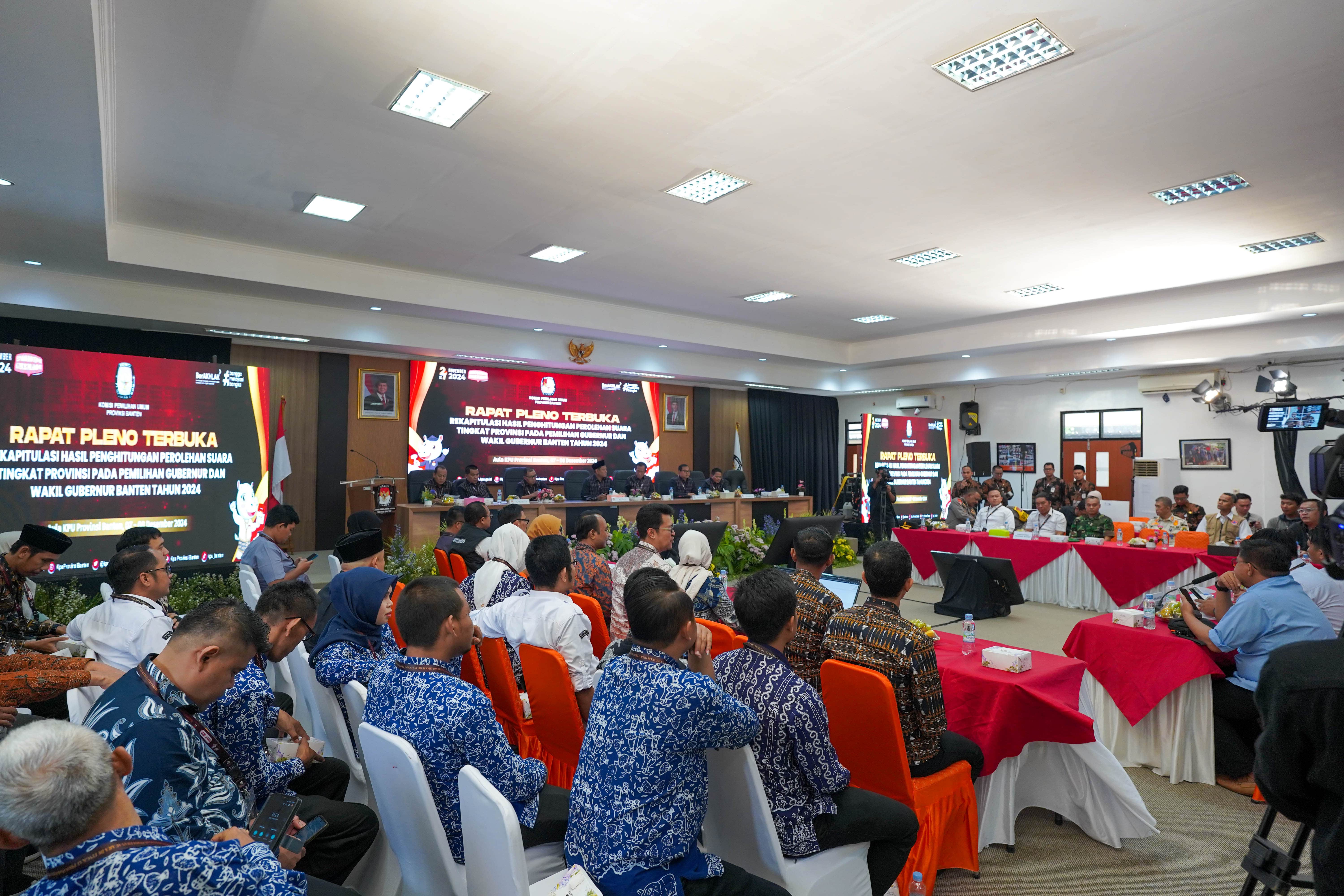 Bawaslu Provinsi Banten Awasi Rapat Pleno Rekapitulasi Suara Pemilihan 2024