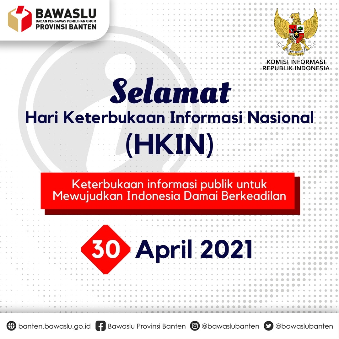 Selamat Hari Keterbukaan Informasi Nasional (HKIN) 2021