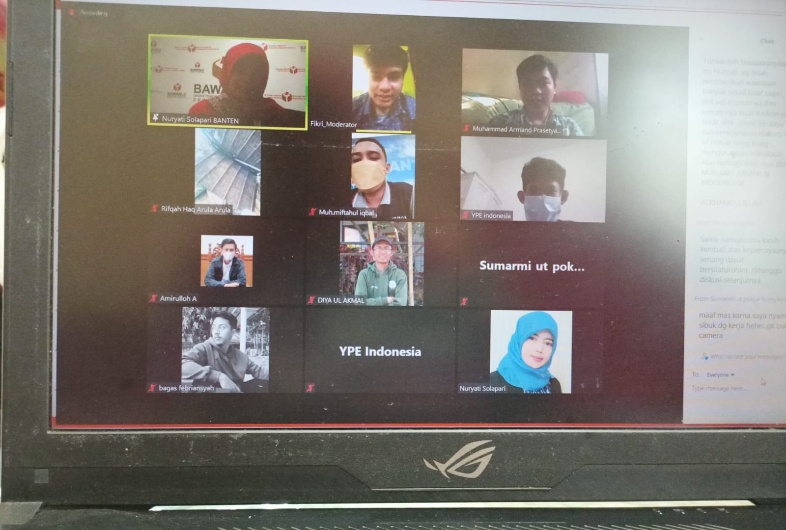 Webinar 'Peran Milenial dalam Kontribusi Pembangunan Kebangsaan melalui Pemilu'