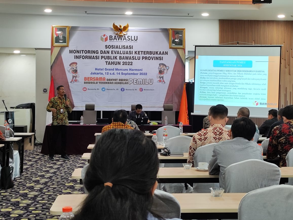 Sosialisasi Monitoring Dan Evaluasi Keterbukaan Informasi Publik Bawaslu Provinsi Tahun 2022