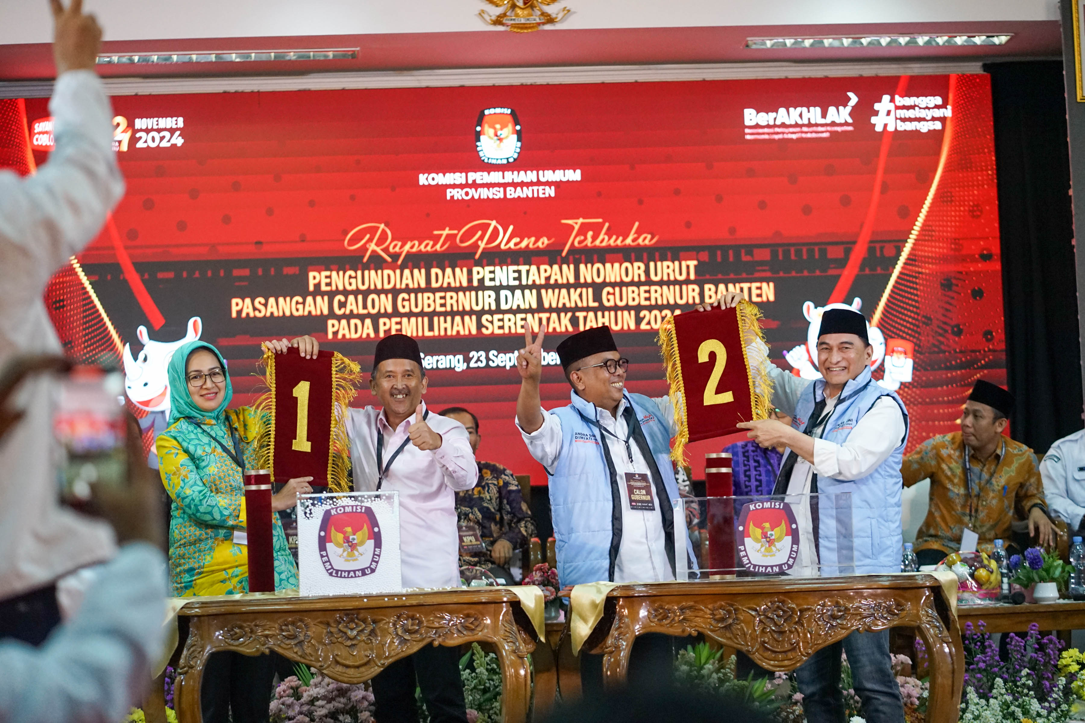 Pengundian Nomor Urut Paslon Pemilihan 2024, Bawaslu Banten Lakukan Pengawasan Melekat