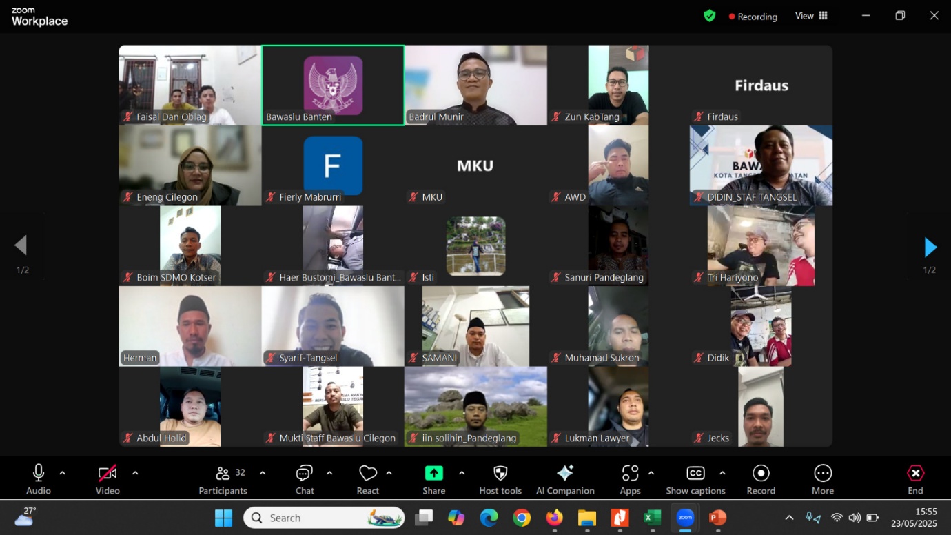 Perkuat Kapasitas Pengawasan, Bawaslu Banten Gelar Diskusi Pemilogue Perdana