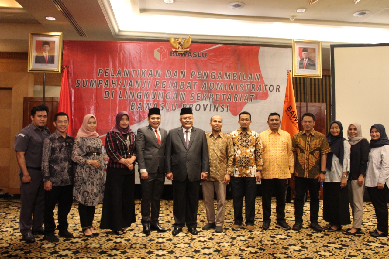 Pelantikan Kabag Pengawasan dan Hubungan Masyarakat Bawaslu Provinsi Banten