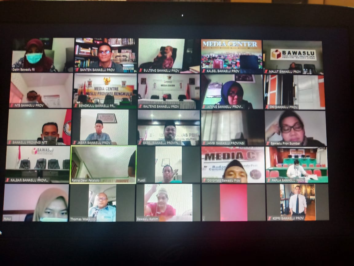 Bawaslu Banten Laporkan Perkembangan Penanganan Pelanggaran Lewat  Video Conference (VC) Bawaslu Se Indonesia