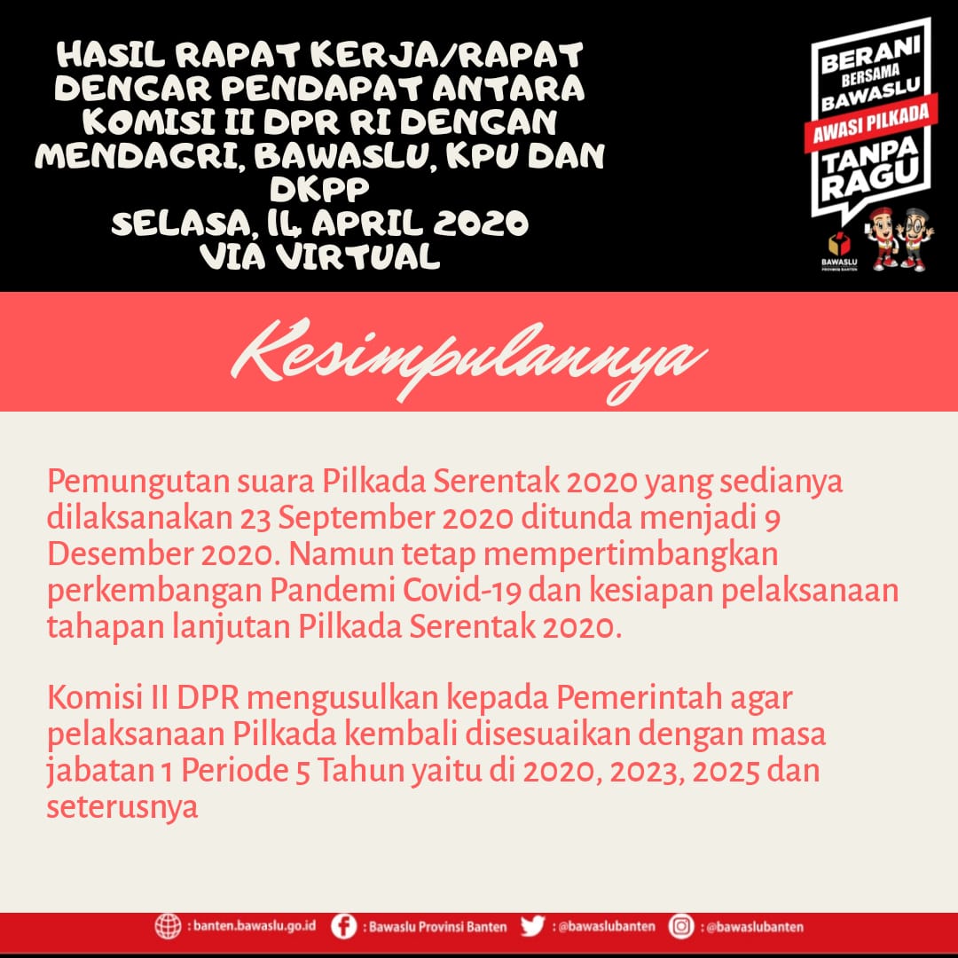 Soal Penundaan Pilkada