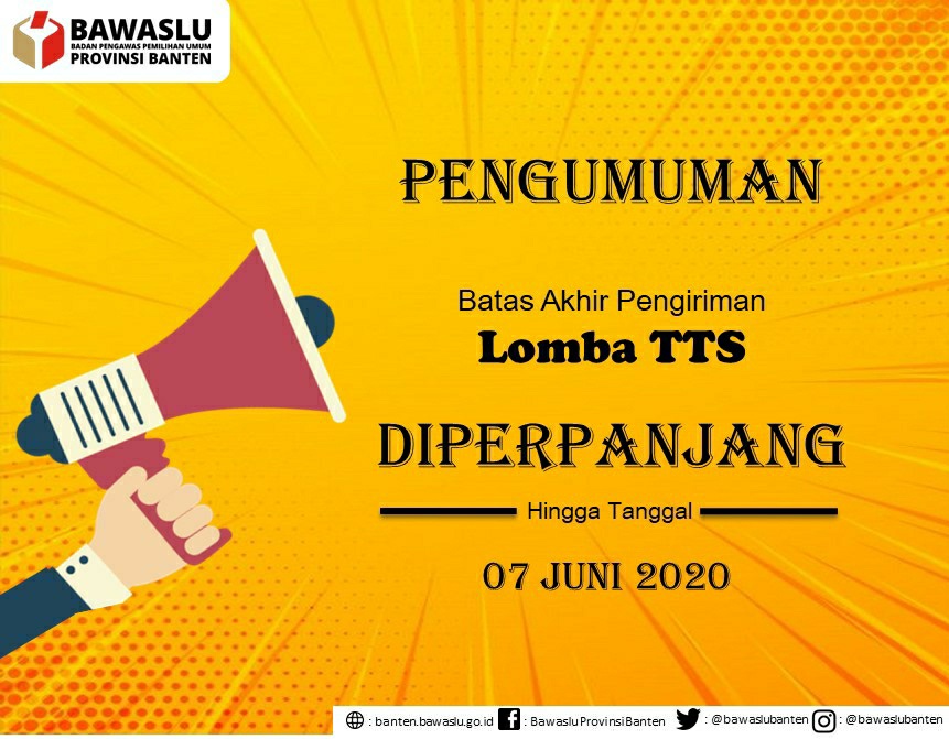 Lomba TTS Bawaslu Banten Diperpanjang