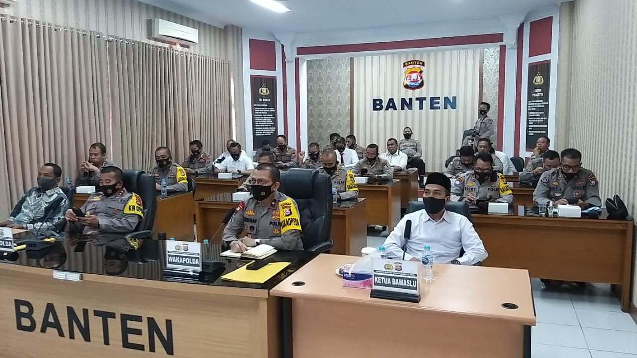 Hadiri Rapat Pengecekan Kesiapan Pemilihan Tahun 2020 di Kapolda Banten, Didih : "Protokol Kesehatan Harus Diperhatikan"