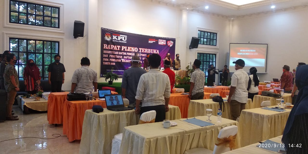 Bawaslu Kota Cilegon Hadiri Rapat Pleno Terbuka Rekapitulasi DPHP & Penetapan DPS Tingkat Kota Cilegon