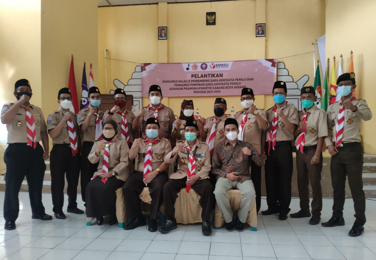Bawaslu Provinsi Banten Hadiri Pelantikan Pengurus Majelis Saka Adhyasta Pemilu dan Pengurus Pimpinan Saka Adhyasta Pemilu Gerakan Pramuka Kwartir Cabang Kota Serang