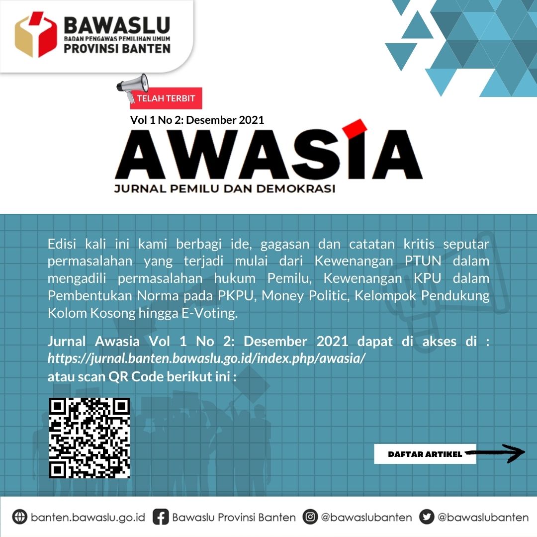 AWASIA: Jurnal Pemilu dan Demokrasi