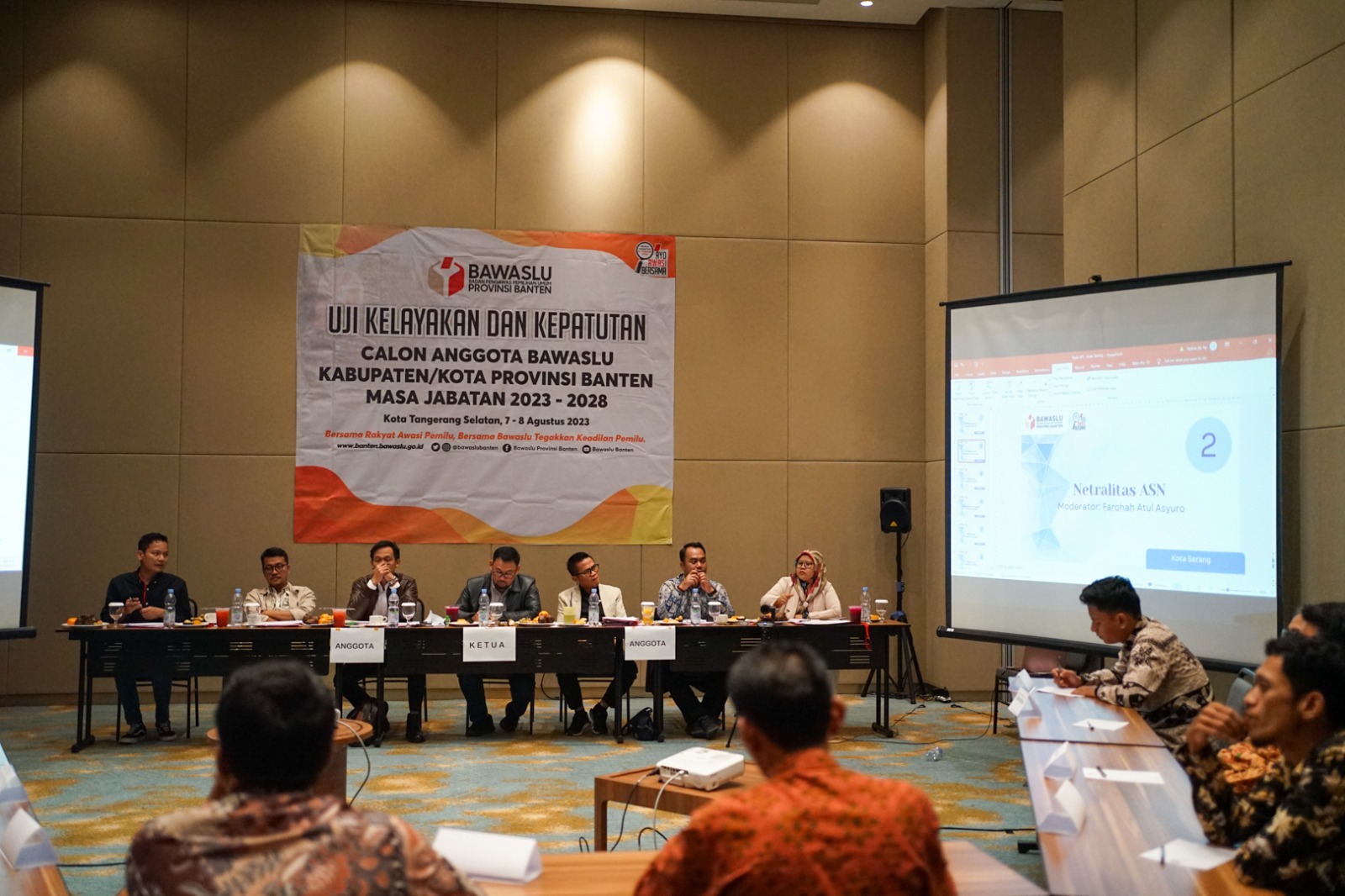 Calon Anggota Bawaslu Kabupaten/Kota Hari Ini Dilakukan Uji Kelayakan dan Kepatutan