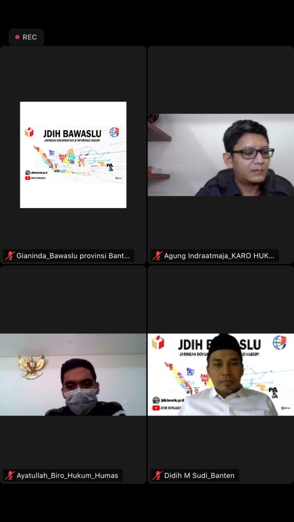 Bawaslu Banten Hadiri Rakor Bimbingan JDIH