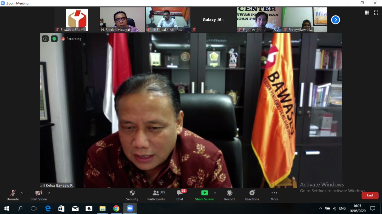 Webinar bertajuk "Menyongsong Pilkada di Masa Normal Baru" tembus 387 Peserta