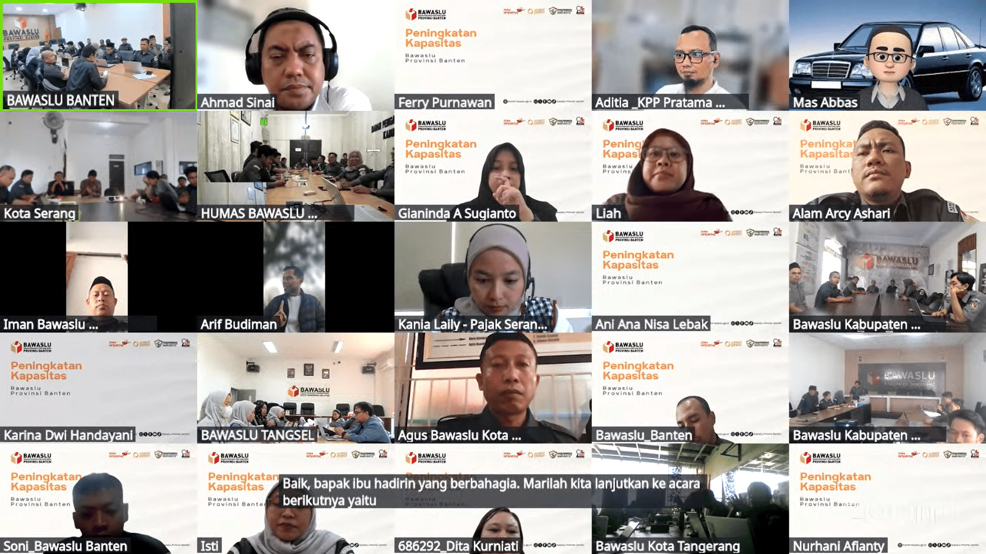 Jajaran ASN Bawaslu Provinsi Banten saat mengikuti Sosialisasi Coretax DJP terkait pelaporan SPT Tahunan secara hybrid