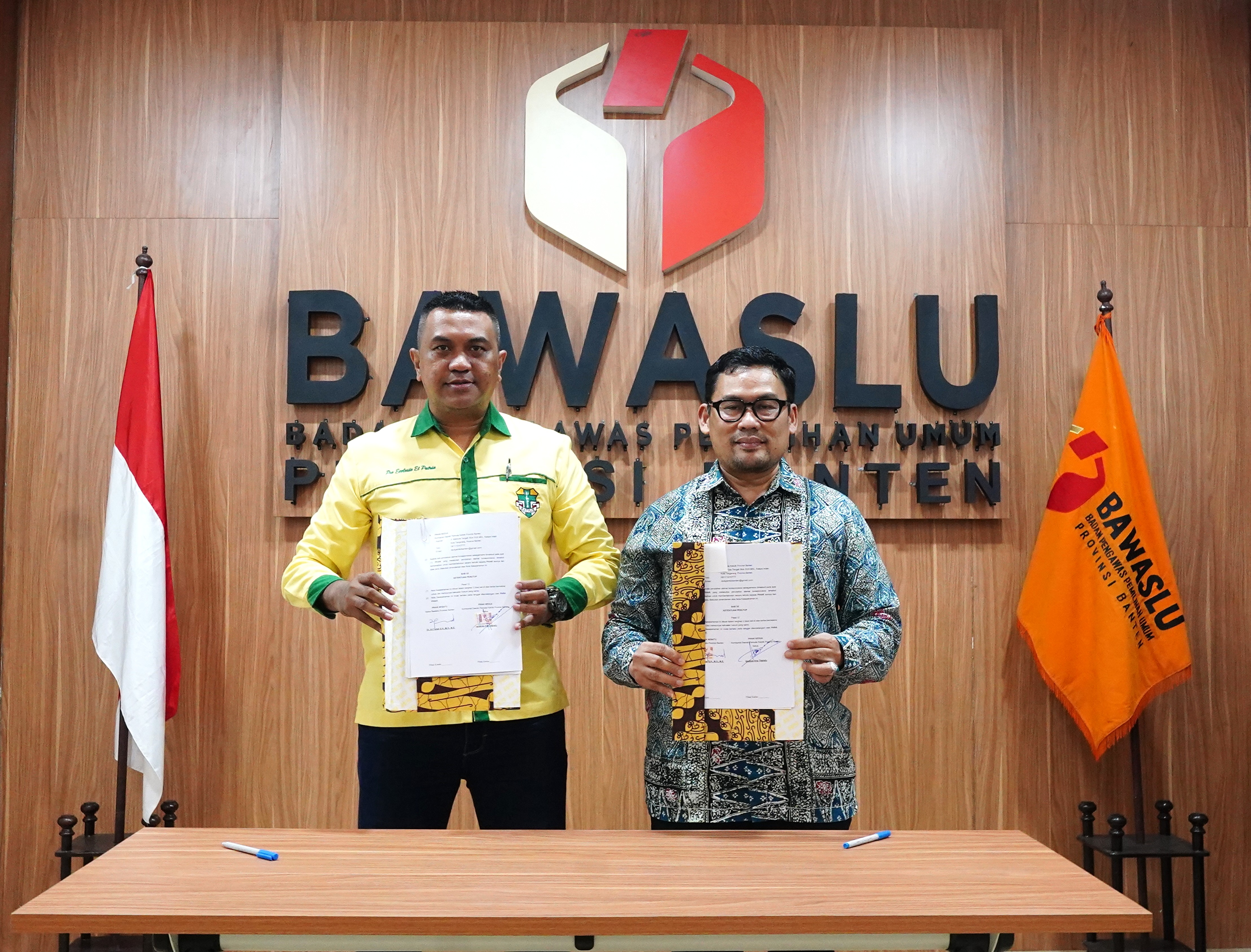 Bawaslu Banten dan Pemuda Katolik Provinsi Banten Teken MoU Perkuat Peran Pemuda dalam Pengawasan Partisipatif