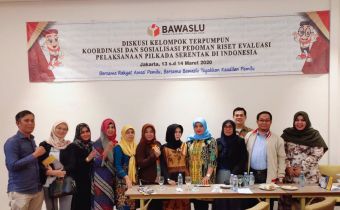 Bawaslu Banten Hadiri Diskusi Kelompok Terpumpun Koordinasi dan Sosialisasi Pedoman Riset Evaluasi Pelaksanaan Pemilihan Serentak di Indonesia.