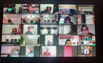 Bawaslu Banten Laporkan Perkembangan Penanganan Pelanggaran Lewat  Video Conference (VC) Bawaslu Se Indonesia