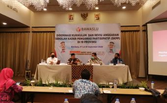 Bawaslu Banten Hadiri Kegiatan Diseminasi Kurikulum dan Reviu Anggaran Sekolah Kader Pengawasan Partisipatif (SKPP)