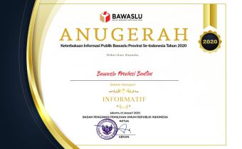 PPID Bawaslu Provinsi Banten Raih Predikat Informatif