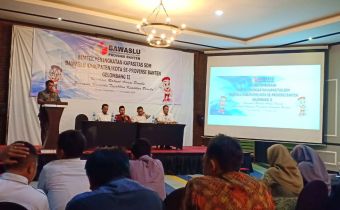 BAWASLU PROVINSI BANTEN GELAR BIMTEK PENINGKATAN KAPASITAS SDM BAWASLU KABUPATEN/KOTA SE-PROVINSI BANTEN