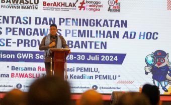 Herwyn Ajak Pengawas Pemilihan Kecamatan Se-Banten Wujudkan Tagline Bawaslu