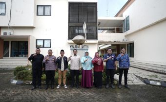 Ketua dan Anggota Bawaslu Banten bersama jajaran pimpinan Kwarda Banten saat pelaksanaanmelakukan audiensi di Kantor Kwarda Banten