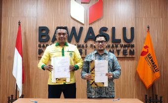 Bawaslu Banten dan Pemuda Katolik Provinsi Banten Teken MoU Perkuat Peran Pemuda dalam Pengawasan Partisipatif