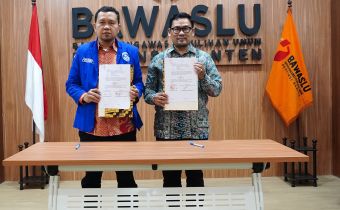 Bawaslu Banten dan GAMKI Provinsi Banten Teken MoU Perkuat Pengawasan Partisipatif Pemilu